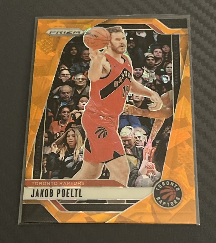 2024-25 Panini Prizm Jakob Poeltl #198 Orange Ice Prizm