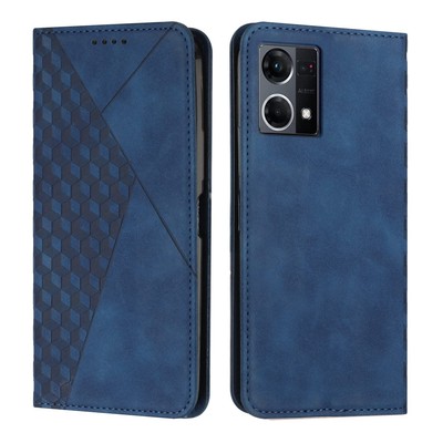 VQWQ Custodia Compatible with OPPO A96 5G / OPPO Reno 7Z - Up-Down Flap Case Pelle Wallet Flip Schede Slot Magnet Chiusura Antiurto Cordino Sintetica Tasca per OPPO A96 5G / OPPO Reno 7Z[30] -Blue