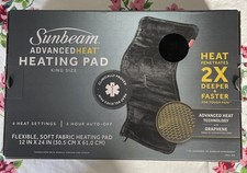 Sunbeam Advanced Heating Pad King Size 12x24  Black New Boxed HTF RETIRED VERSIO