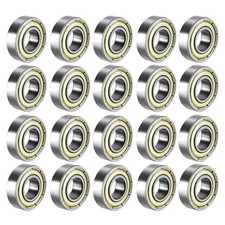 Deep Groove Ball Bearing 699ZZ Double Shield 9mm x 20mm x 6mm Carbon Steel 20Pcs