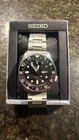 Vintage Seiko GMT Purple/Black Rotating Bezel Wristwatch