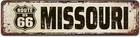 Missouri US Route 66 Metal Tin Signs, Nostalgic Vintage Metal Wall Décor, 4 x 1