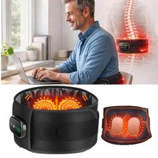 Red Light Therapy Massage Belt Electric Heated with Back Support Waist Vibration