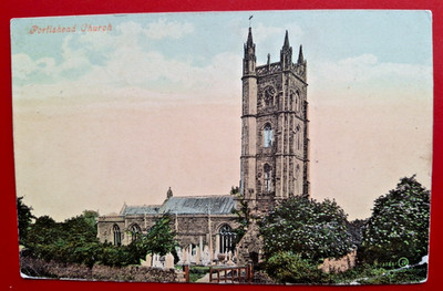 Vintage V&S Ltd Bowens Serie Postkarte - Portishead Kirche - 1907 #35