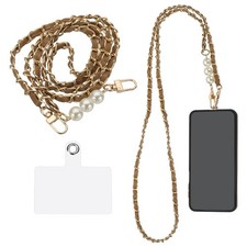 Phone Lanyard, 47 Inch Crossbody Cellphone Chain Strap with Tether Tab, Red