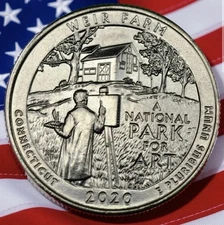 2020 P Weir Farm Quarter 🎨 Circulated | National Historic Site Collectible Coin