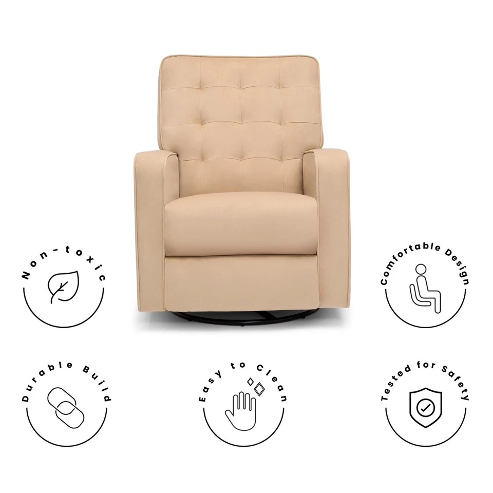 Кресло-реклайнер Glider поворотное кресло LiveSmart ткань отталкивает грязеотталкивающее Nusery новое - Изображение 3 из 4