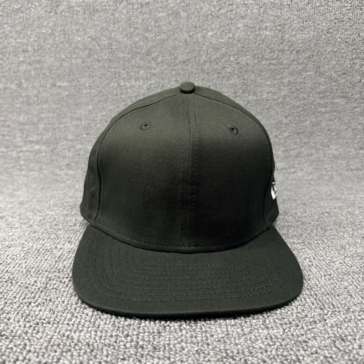 New Era 59FIFTY Blank Fitted Hat Black Grey Underbrim Plain Flat Bill Cap