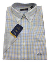Club Room Mens Regular Fit Button Down Plaid Dress Shirt in Multicolor Size S