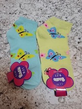 womens anklet socks 9 To 11 Butterflies 2 Pack