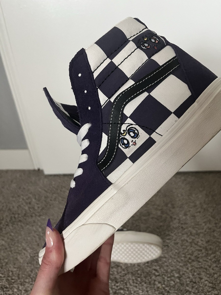 Hello (￣-￣)ゞ④ Vans X Sailor Moon Sk8-Hi Purple/Check Sneakers Limited