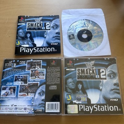 Smack Down 1 und 2 Ps1 Playstation 1 Bundle voll funktionsfähig mit Anleitungen - sehr guter Zustand