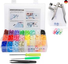 415 Sets T5 Druckknöpfe mit Snaps Zange, Cztech Druckknopf Ohne Nähen für Ki