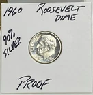 1960 PROOF Roosevelt Dime -       90 % Silver - Nice Luster - CHEAP Shipping!