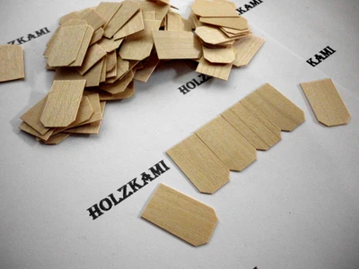 LENLUX Ahorn Dachschindeln Holz. Diverse Maße. 0,8mm stark . 100Schindeln = 1Stk.