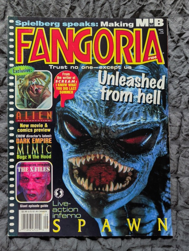 FANGORIA #166 Sept 1997 SPAWN Cover Alien Resurrection Mimic Horror Magazine