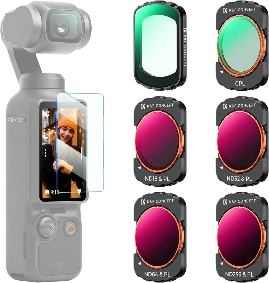 K&F Concept DJI Osmo Pocket 3 Filter Anamorphic ND Black-Mist CPL UV Polarizer - Image 2 of 4