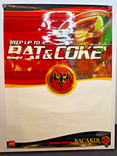 Bacardi Rum Bat & Coke Bar Promo Poster 18"x24" Blank Area for Writing