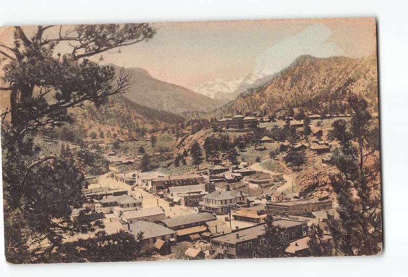 Estes Parl Colorado CO Postcard 1915-1930 Panoramic Town View