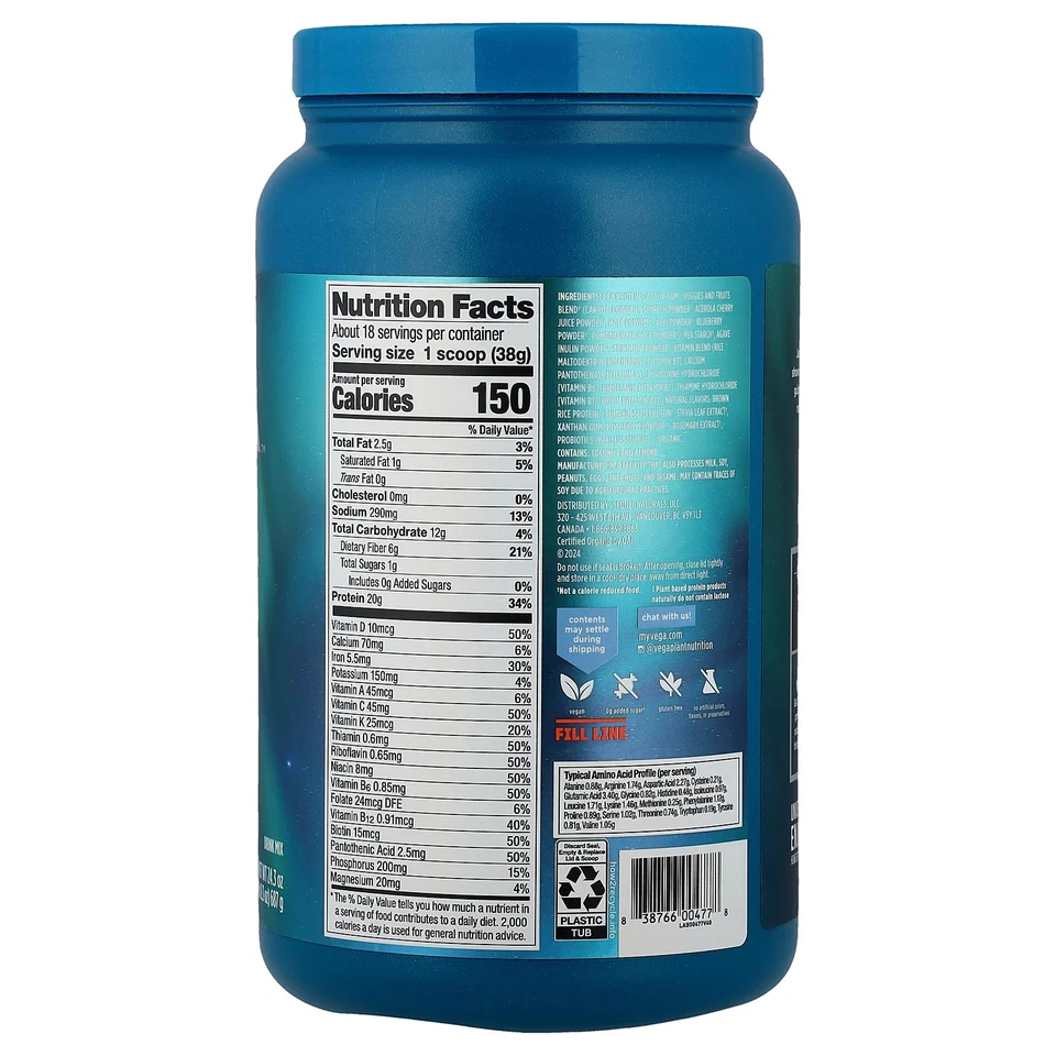 Premium, nutrición todo en uno, coco y almendra, 1 lb 8,3 oz (687 g) Foto 2 de 2
