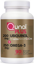 Ubiquinol CoQ10 200mg  Omega-3 250mg, Heart  Energy Support, 90 Softgels