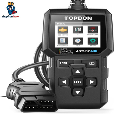 TOPDON AL400 OBD2 Diagnostic Device, 10 OBD2 Modes, One Touch I/M Readiness B...