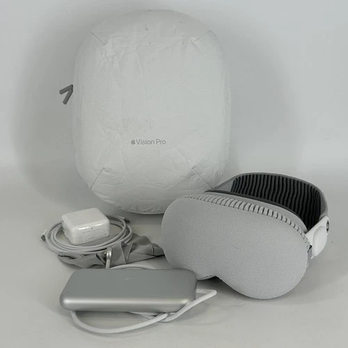 Apple Vision Pro VR Headset 256GB w/  Light Seal-21W/Solo Knit Band-S -Excellent
