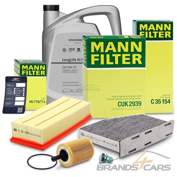 Mann Inspektionspaket FÜR Audi A3 Seat Skoda Octavia VW Golf Touran 1.9 2.0 TDI-image
