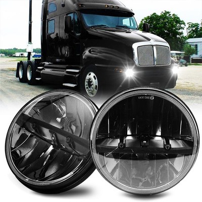 2x For Kenworth T2000 1997-2011 DOT 7'' Inch Round LED Headlights High Low Beam