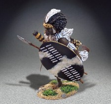 BRITAINS ANGLO ZULU WAR 20052 ZULU INDLUYENGWE REGIMENT CHARGING WITH ASSEGAI