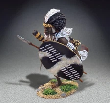 BRITAINS ANGLO ZULU WAR 20052 ZULU INDLUYENGWE REGIMENT CHARGING WITH ASSEGAI