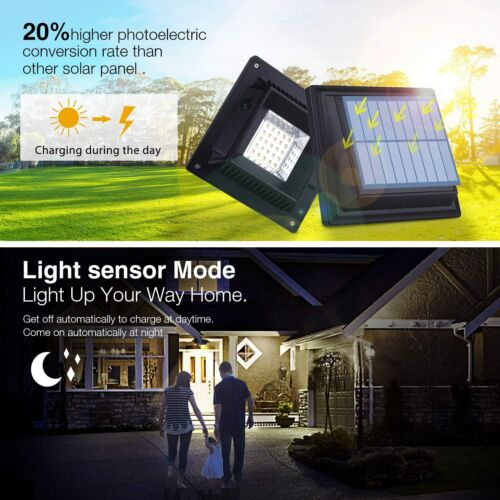 6Stk.25LEDs Solarleuchten Wandleuchte Wege Dachrinnenbeleuchtung für Haus, Zaun - Bild 5 von 8