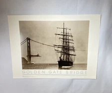 VINTAGE GABRIEL MOULIN LITHOGRAPH PRINT GOLDEN GATE BRIDGE