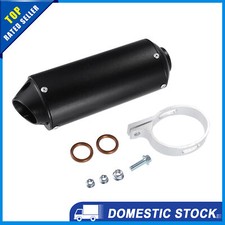 Universal 28mm 1.1 Inch Black Exhaust Silencer Muffler Pack Of 1
