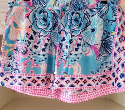 Lilly Pulitzer Katia Short Bali Blue Once Upon a Tide Size Small (04031B)