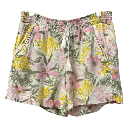 Briggs Damen Shorts Leinenmischung Blumen Gr. L