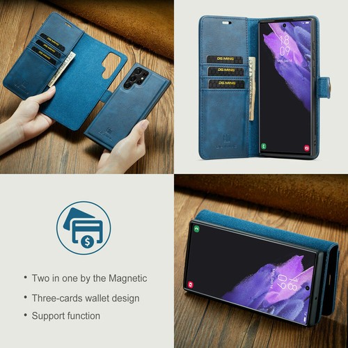 Cowhide Leather Detachable Wallet Cover Case for Samsung Galaxy S22 Plus Ultra - Picture 11 of 22