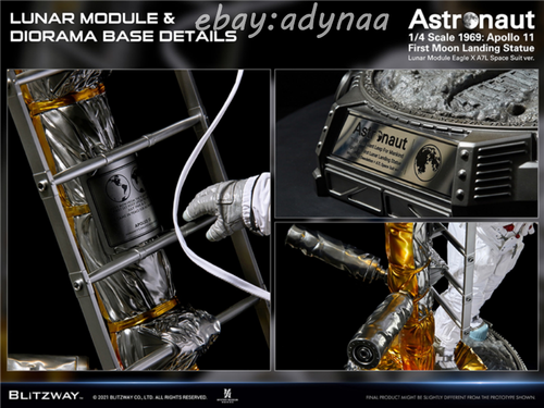 BLITZWAY BW-SS-21101 Spaceman Apollo 11 Statue 1/4 In Stock - Picture 8 of 24