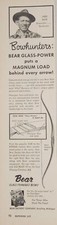 1956 Print Ad Fred Bear Bowhunters Glass Power Bows Made in Grayling,Michigan