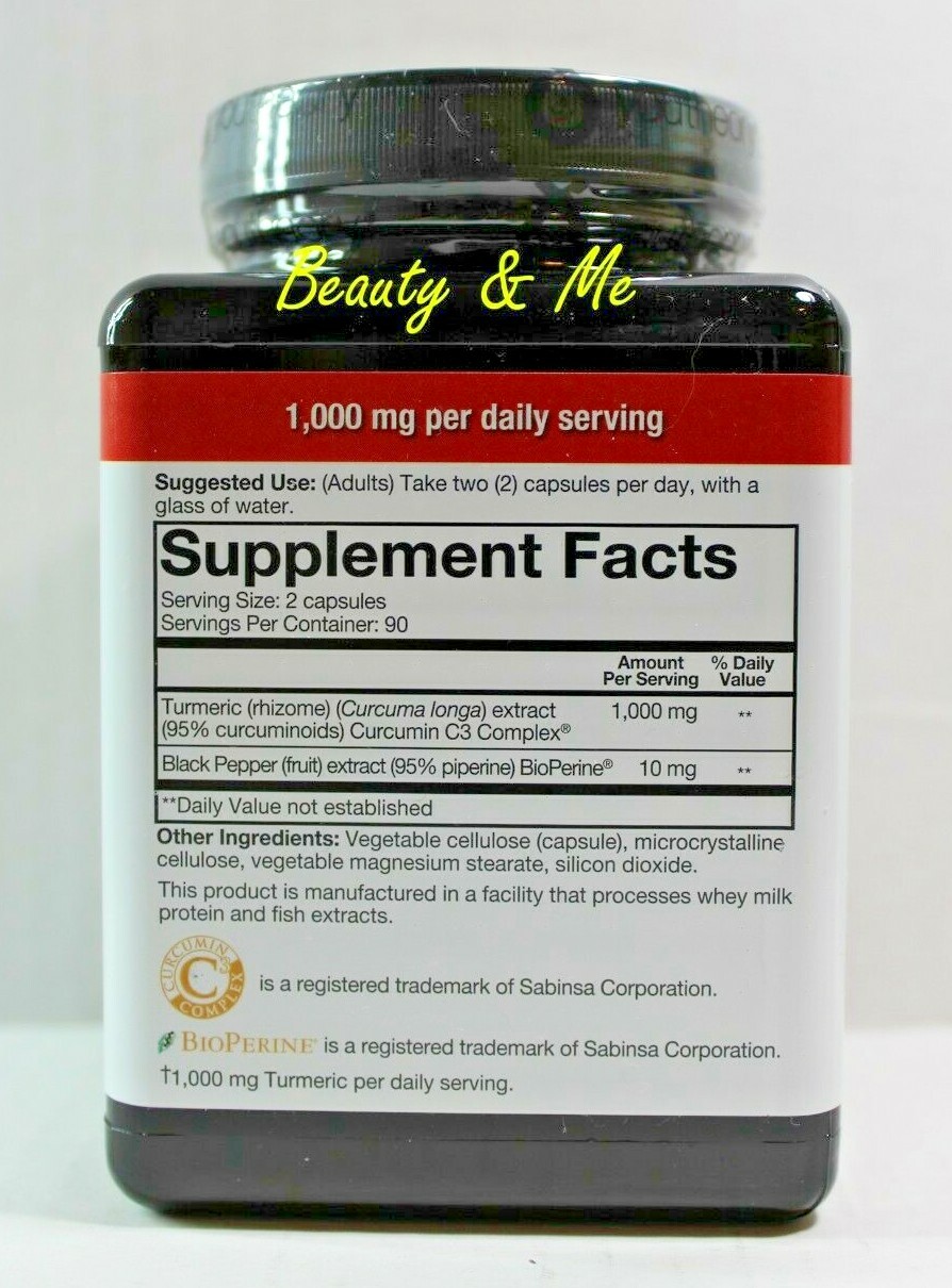 youtheory Turmeric 1000mg Extra Strength 180 Capsules 850502007294 eBay