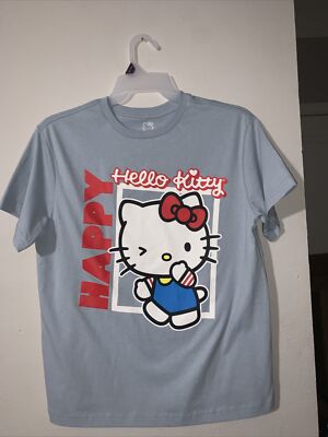 NWOT Hello Kitty ''Happy'' T-Shirt SANRIO size M( runs big, fits like L