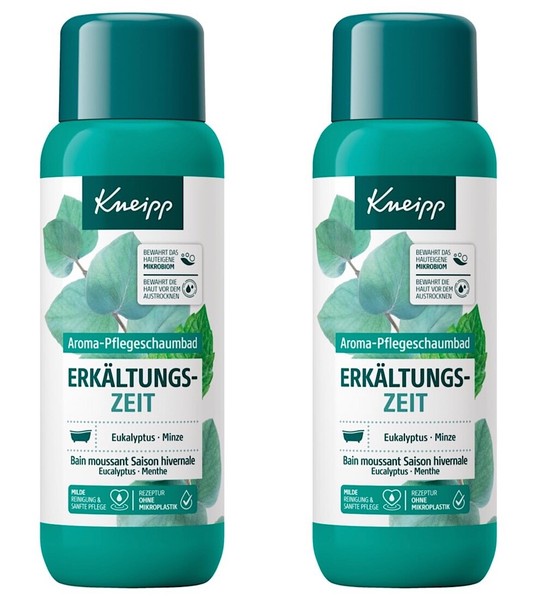 ✅ Kneipp Aroma Pflegeschaumbad ErkäLtungszeit Eukalyptus & Minze Baden 2X 400Ml✅-image