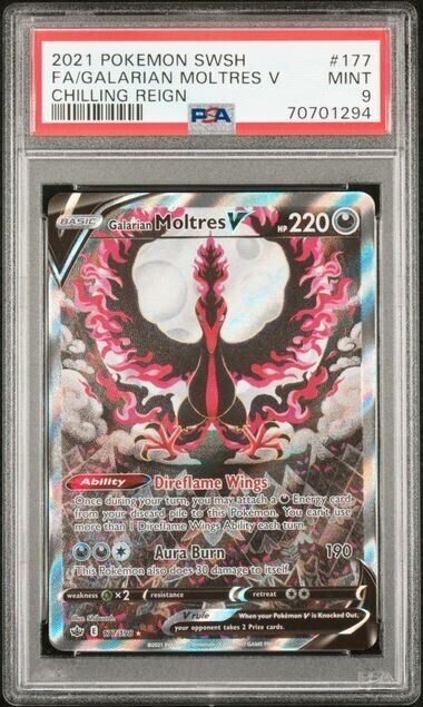 Galarian Moltres V Alternative Art Chilling Reign PROXY Super 