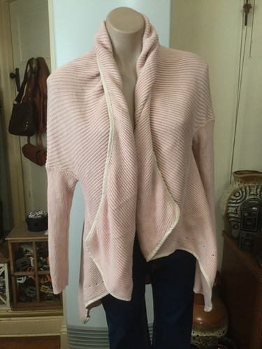 WITCHERY Musk Pink Rib Knit Cardigan 