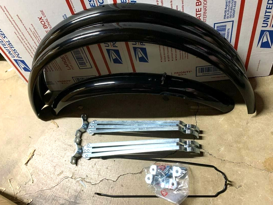 Gloss Black Fender set for 24" Adult Tricycle 3-Wheeler