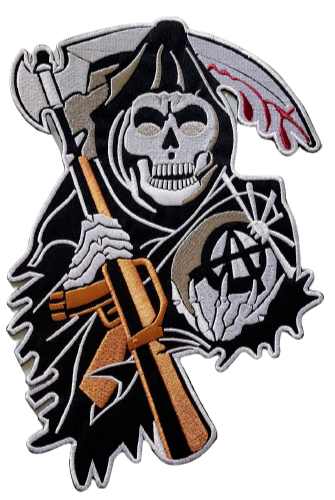 GRIM REAPER Sons of Anarchy Patches Biker Big Embroidered Vest Motorcycle Patch