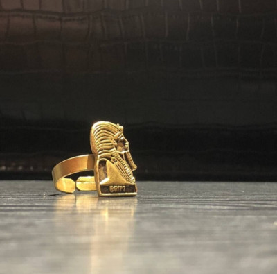 copper ring vintage antique sphinx