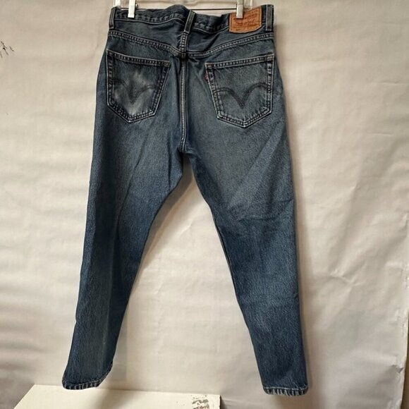 Levi's 505 Jeans Dark Blue Denim Waist 36" x 29"  Unisex Straight Vintage thumbnail 8