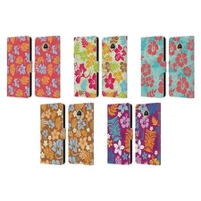 HEAD CASE DESIGNS HAWAIIAN PATTERNS LEATHER BOOK WALLET CASE FOR MOTOROLA PHONES