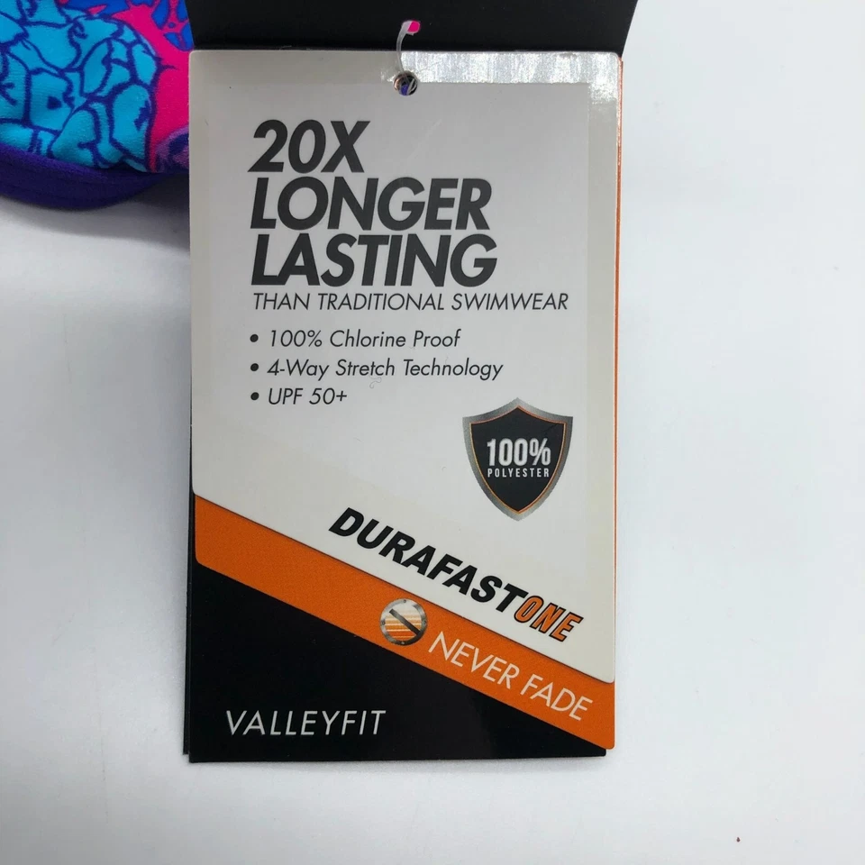 Traje de baño de una pieza TYR para niñas Panama Valleyfit espalda abierta piñas rosa azul 26 Foto 4 de 4